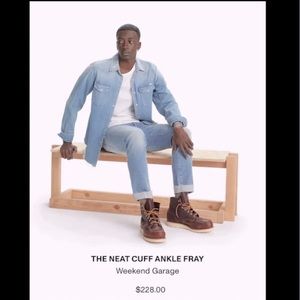 NWT-MOTHER “The Neat Cuff Ankle Fray, Weekend Garage”